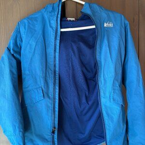 REI kids rain shell with lining